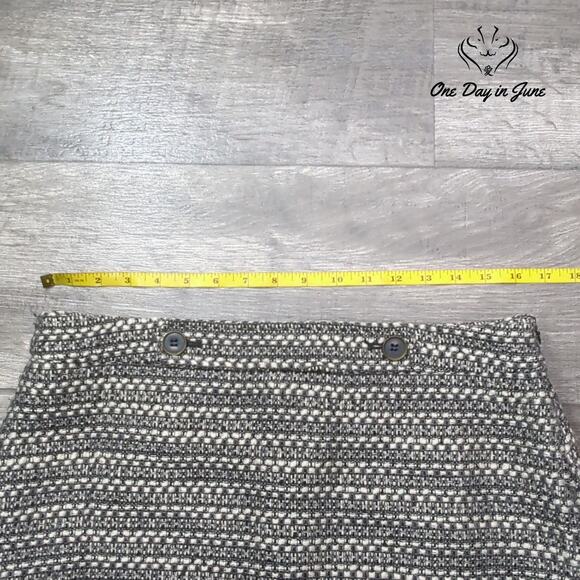 Loft Petite Wool Blend Lined Mini Skirt Size 10P - Picture 3 of 5